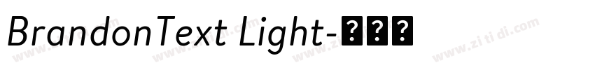 BrandonText Light字体转换